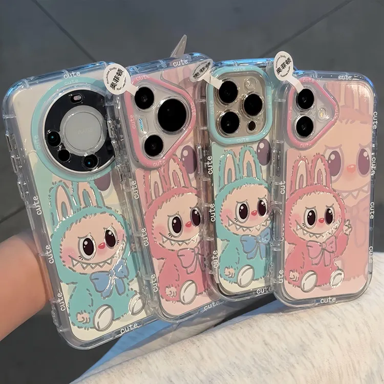 Lucky拉布布情侣款适用iPhone16羽纱手机壳华为P70vivoppo小米15