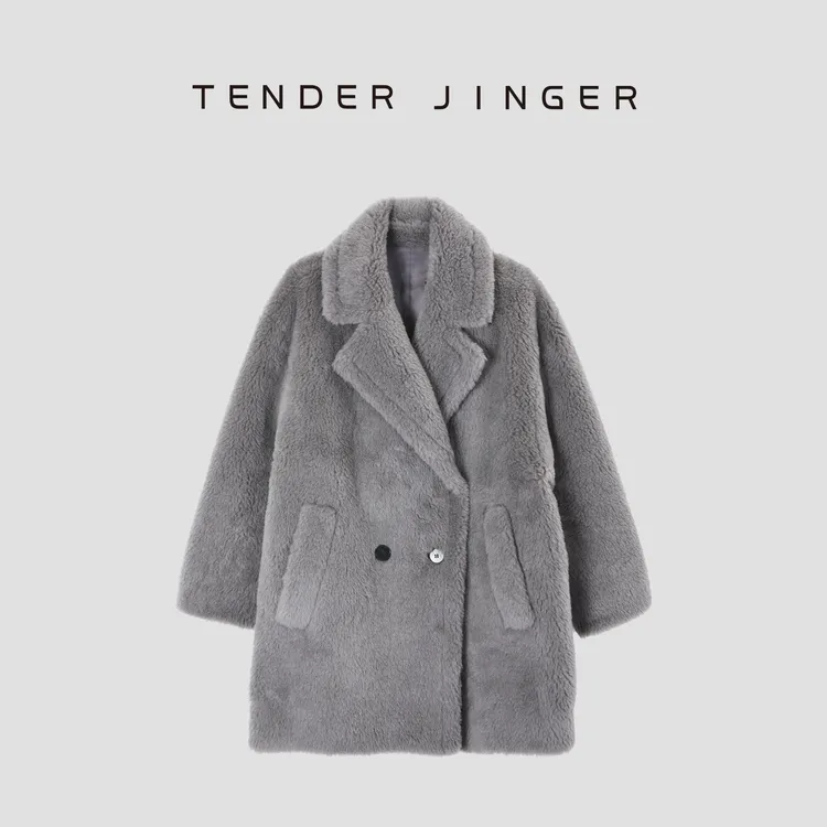 Tender Jinger ｜线下专供 颗粒羊毛绒大衣外套T54XLK50124