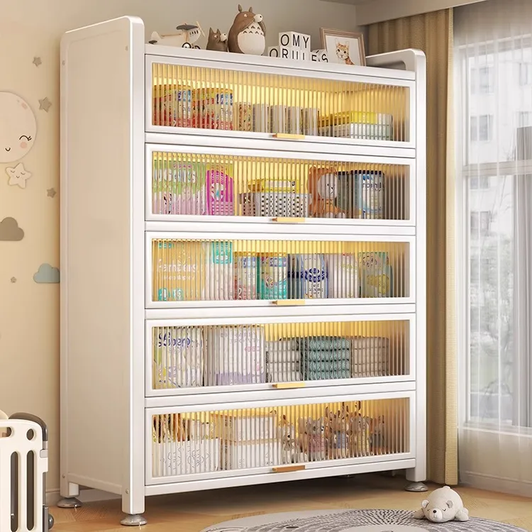 收纳柜置物柜家用防尘储物柜多层收纳架宝宝用品杂物柜奶粉储物柜