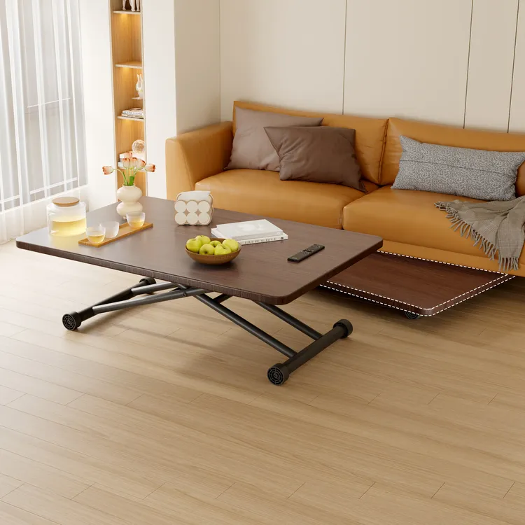 升降桌可升降桌子小户型家用桌餐桌升降桌长方形桌子茶桌