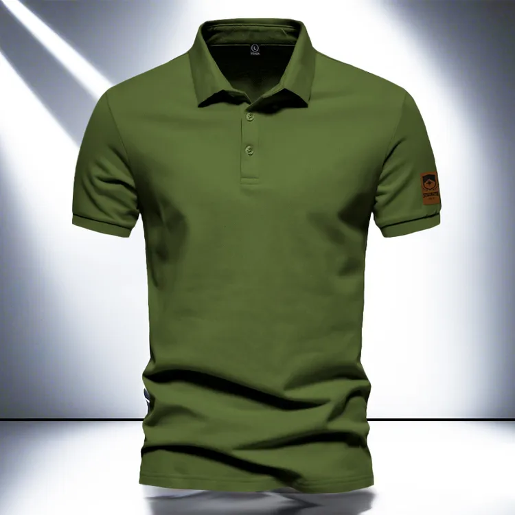 轻奢痞帅男装polo衫短袖t恤夏季商务休闲服 免烫透气翻领上衣运动