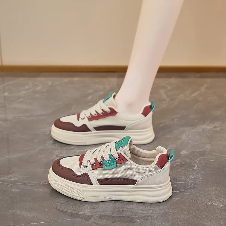 踩屎感小白鞋女2025春夏新款女鞋网面透气百搭休闲板鞋运动鞋子女