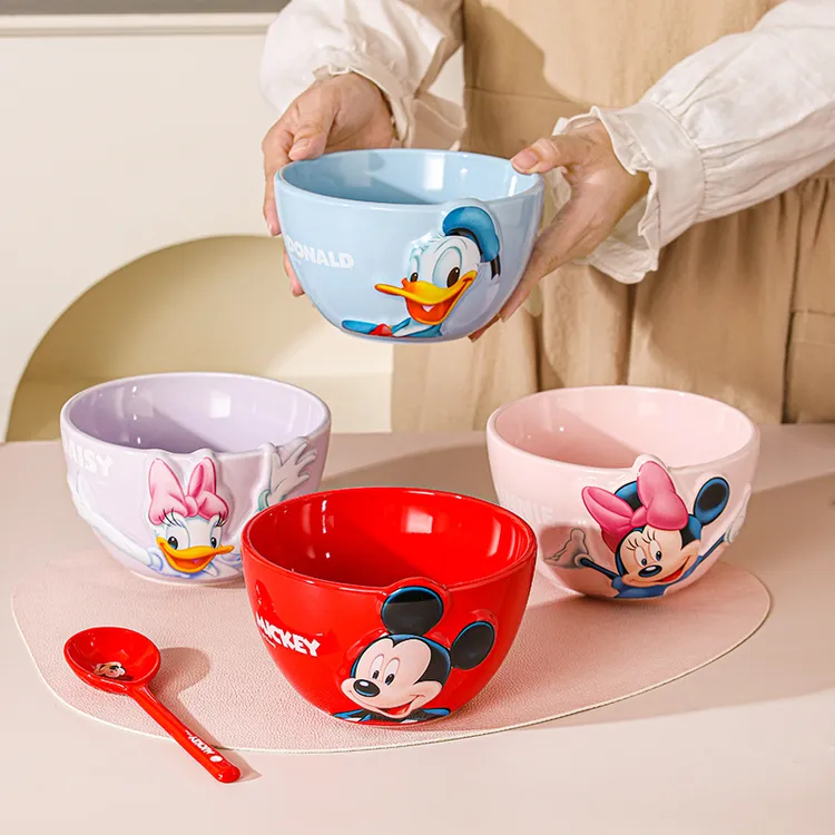 Disney/迪士尼乐悦6英寸浮雕面碗米奇大碗家用高颜值面碗汤碗亲子