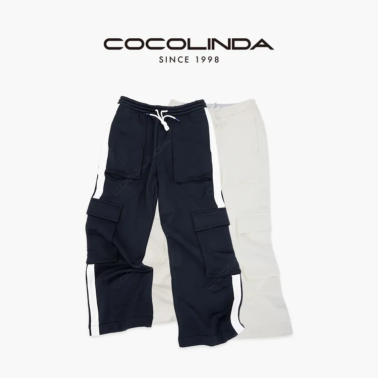 COCOLINDA | "运动美式"男女CP抽绳加厚【九分工装卫裤】P5325