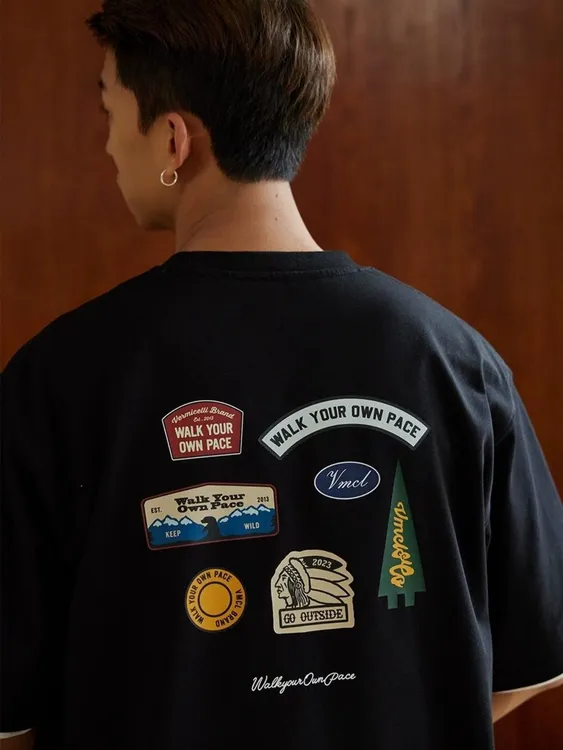 330克双纱重磅凉感纯棉短袖T恤男士宽松夏季上衣百搭半袖大码潮流