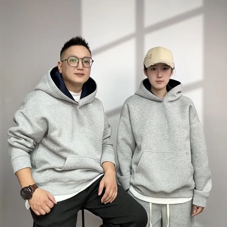 【男女同款】1000克重磅连帽套头美式潮牌休闲卫衣2807