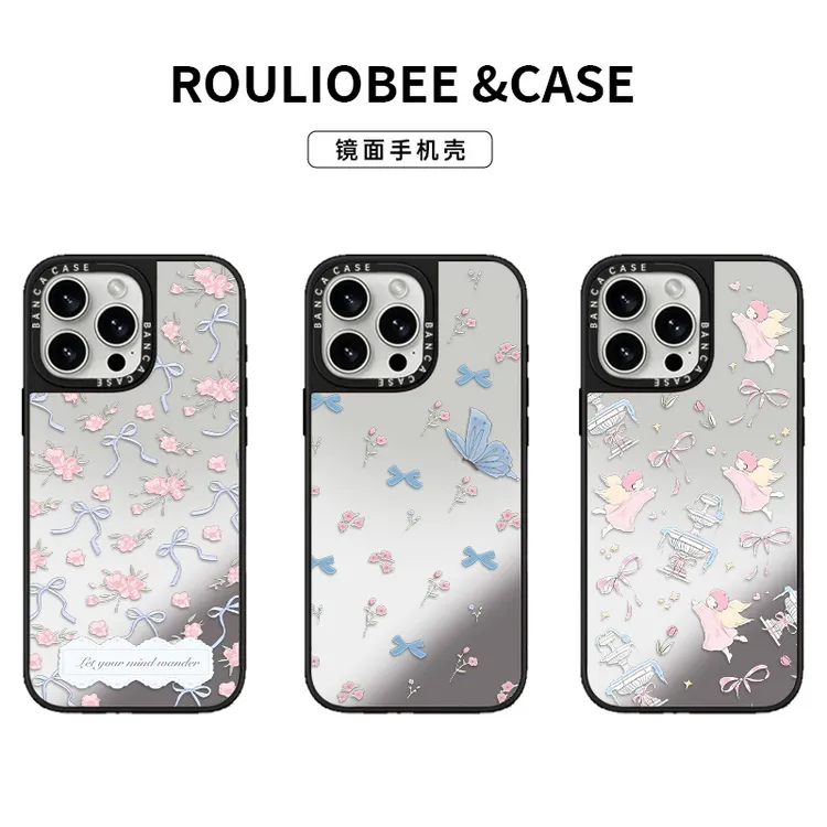 BANCA春日森林早报适用苹果16promax镜面手机壳iPhone15/14/13/12