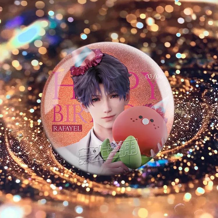 恋与深空周边二次元同人谷子祁煜双闪吧唧徽章黎深沈星回生日礼物