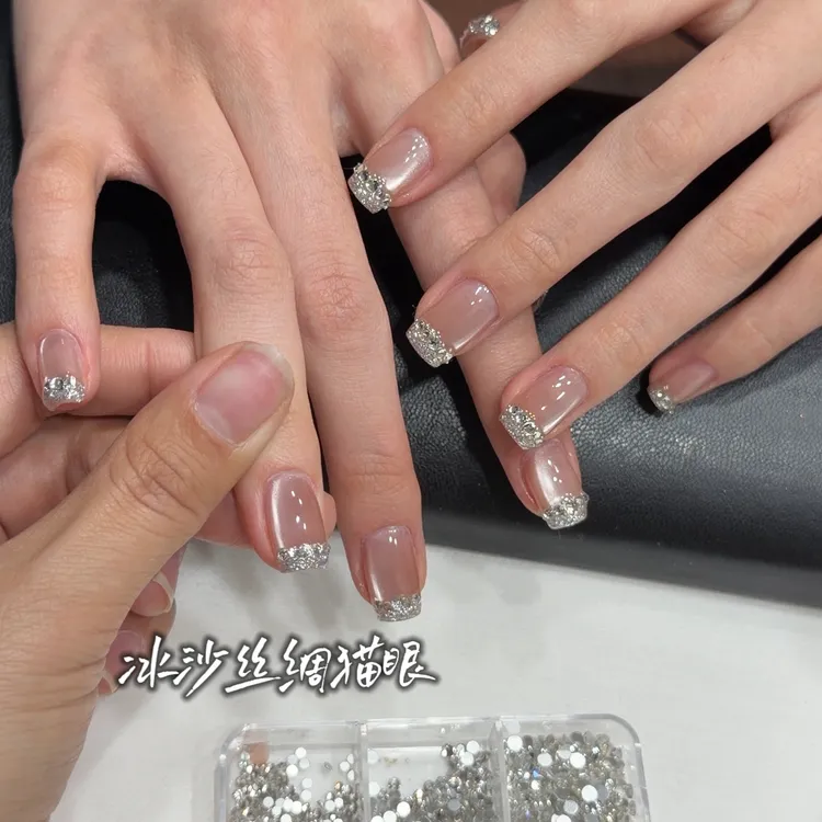 【z119】冰沙丝绸猫眼-美甲