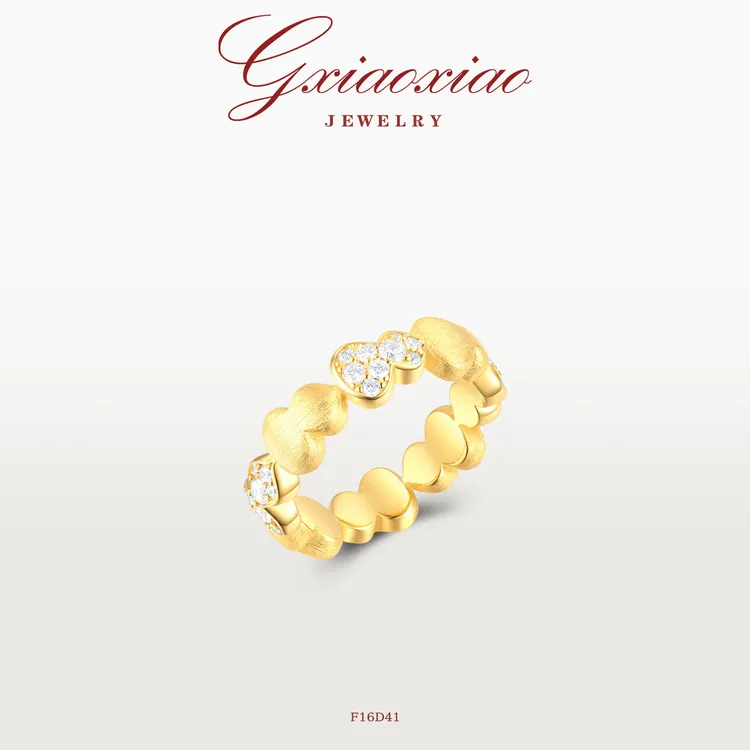 G XIAOXIAO 【灵韵葫芦】气质高级拉丝百搭戒指手工F16D41新年礼物