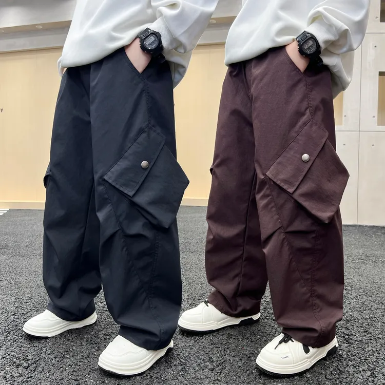 男童裤子春秋款2025新款儿童秋装工装裤中大童秋季休闲长裤帅气潮