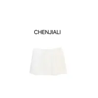 CHENJIALI 2025春夏新品休闲慵懒超短半裙