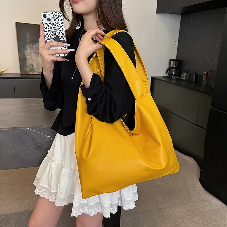 H包包女包2025新款流行大容量简约腋下托特女包复古百搭休闲单肩