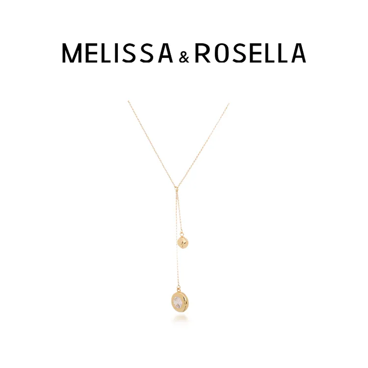 【YY姐专属】MELISSA&ROSELLA 铜合金项链抽拉式球球项链时尚毛衣链