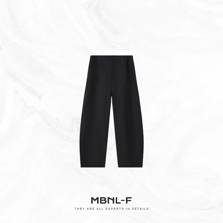 MBNL-F "亚麻香蕉裤" 100%雨露麻老钱感阔腿长裤 秦磊XM-XKZ1031