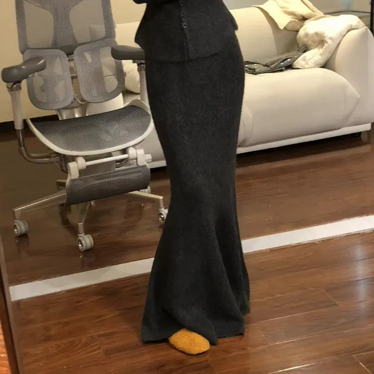 【仿牛绒鱼尾裙】厚实显身材之轻熟女御姐针织裙3315