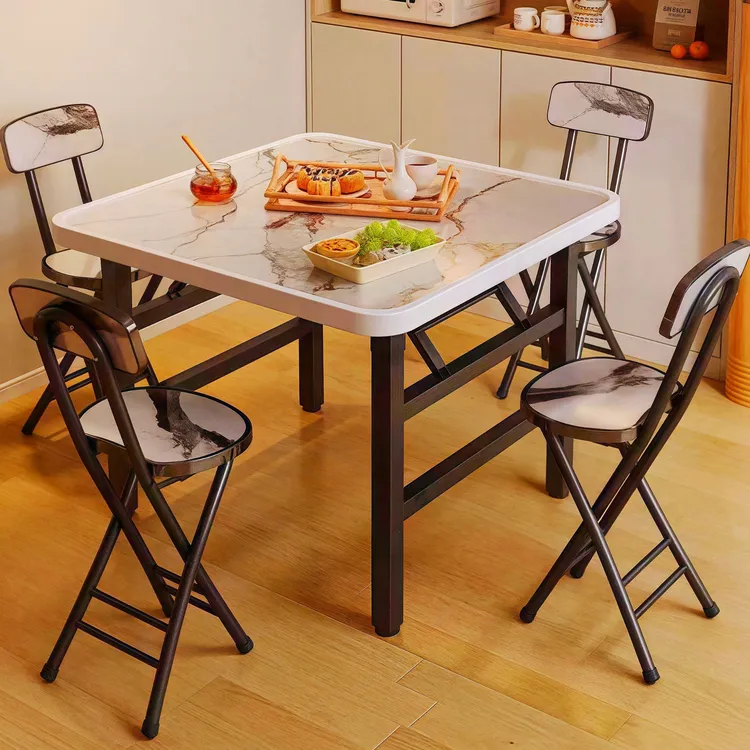 折叠桌正方形小户型家用简易餐桌四方桌吃饭桌子夜市摆摊便携矮桌