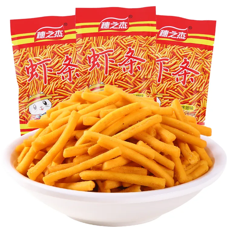 蜜汁虾条怀旧虾味膨化独立包装18克小零食大礼包食品小吃送跳跳糖