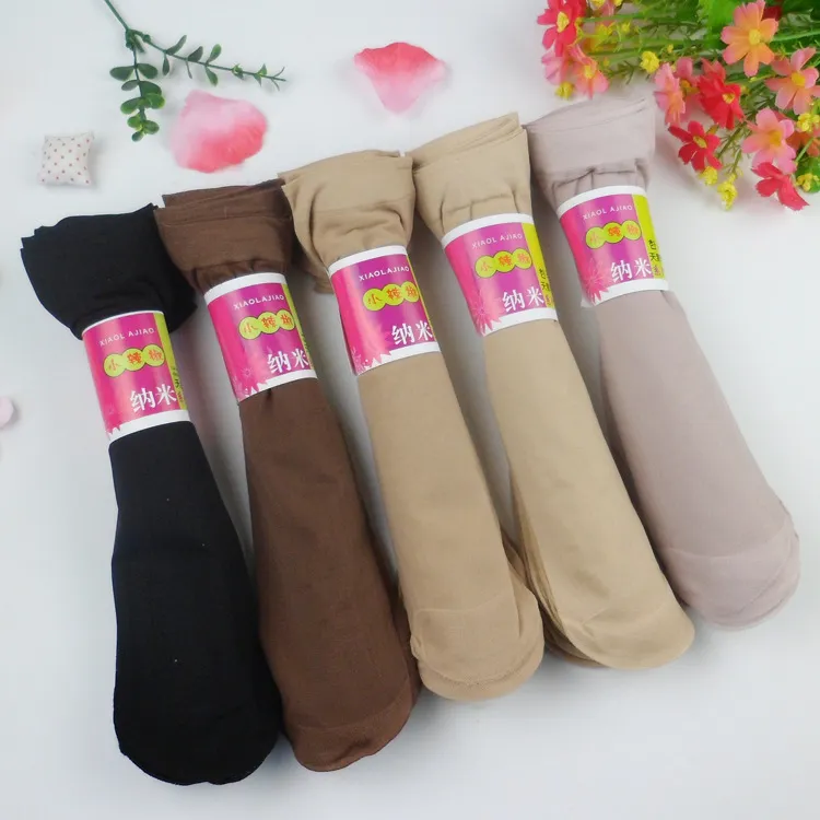 夏季女士薄款天鹅绒小辣椒短丝袜 耐磨加固防脱钢丝袜子