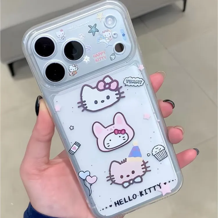 卡通凯蒂猫适用苹果17Promax手机壳全包15/16Pro透明软12/13P防摔