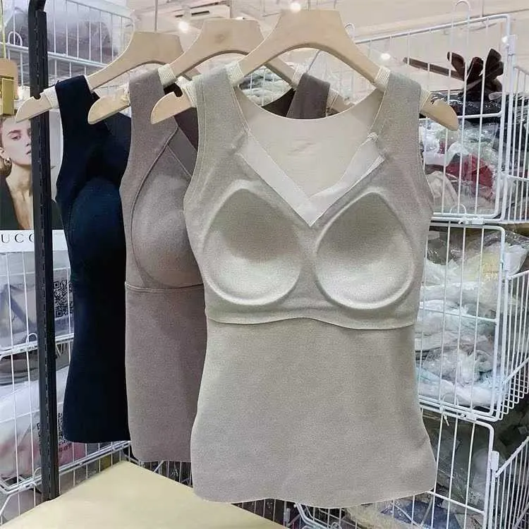 保暖发热女士免穿文胸石墨烯背心（拍一发二）