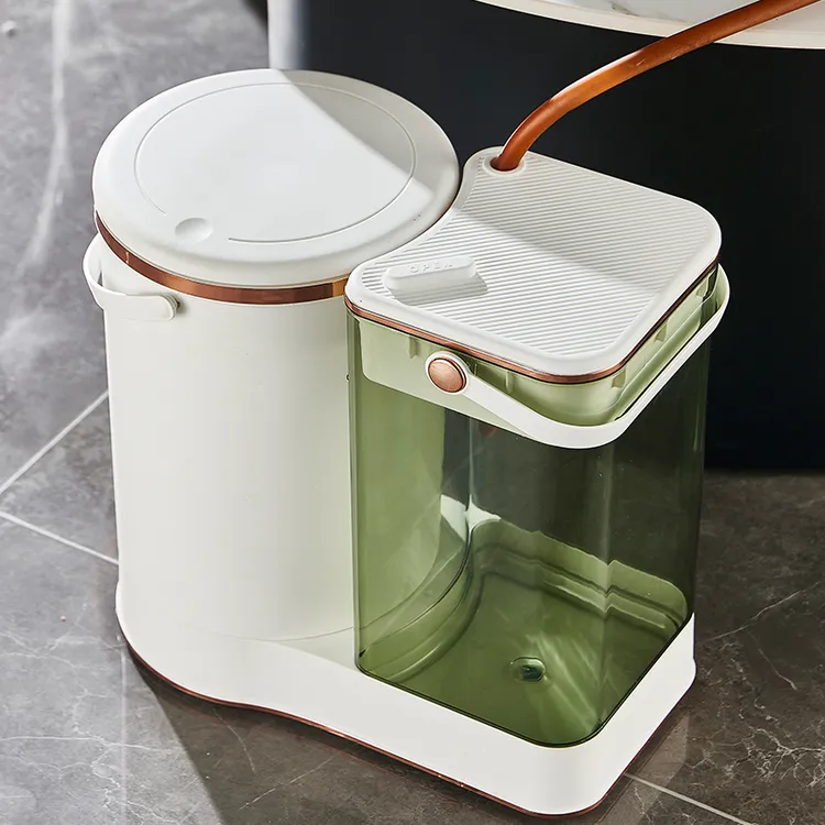 双桶茶水桶2025新款高档二合一干湿分离大容量废水桶可手提茶渣桶