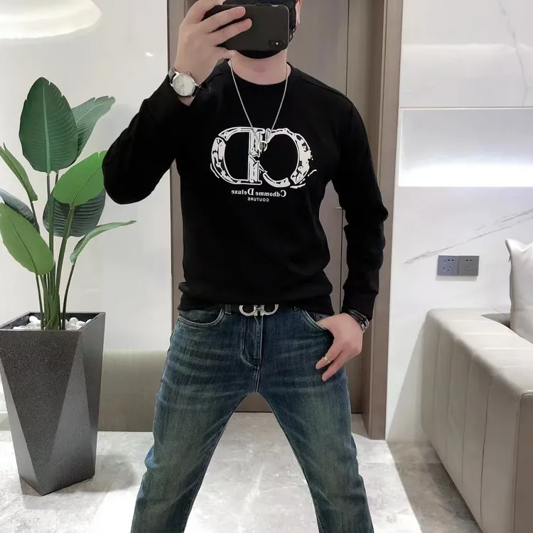  秋冬新款男士轻奢欧货卫衣高品质时尚上衣   3018