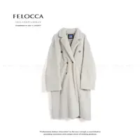 【FELOCCA】双排扣翻领长大衣保暖宽松厚外套BA-P23628-3