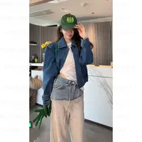 复古设计感宽松长袖轻熟风休闲风小众ins短外套短款