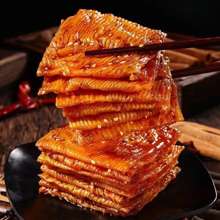 掌纹辣片老式大辣片波浪豆筋儿时手撕麻辣豆皮辣条豆干小零食