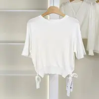 麦迪尚品【夕Y】50909561 纯色宽松针织上衣夏季女装专柜撤柜
