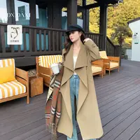 代大喜【曼哈顿风衣】老钱风复古长款风衣女2025秋新款时尚优雅外套
