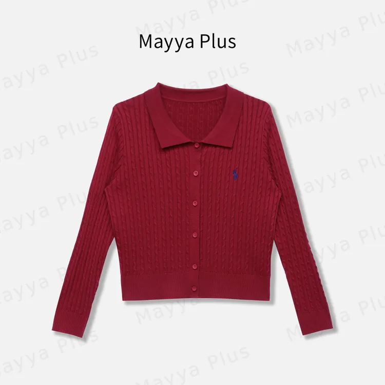 【剑桥学院】Mayya Plus麦芽定制秋季流光风针织开衫上衣女32536836