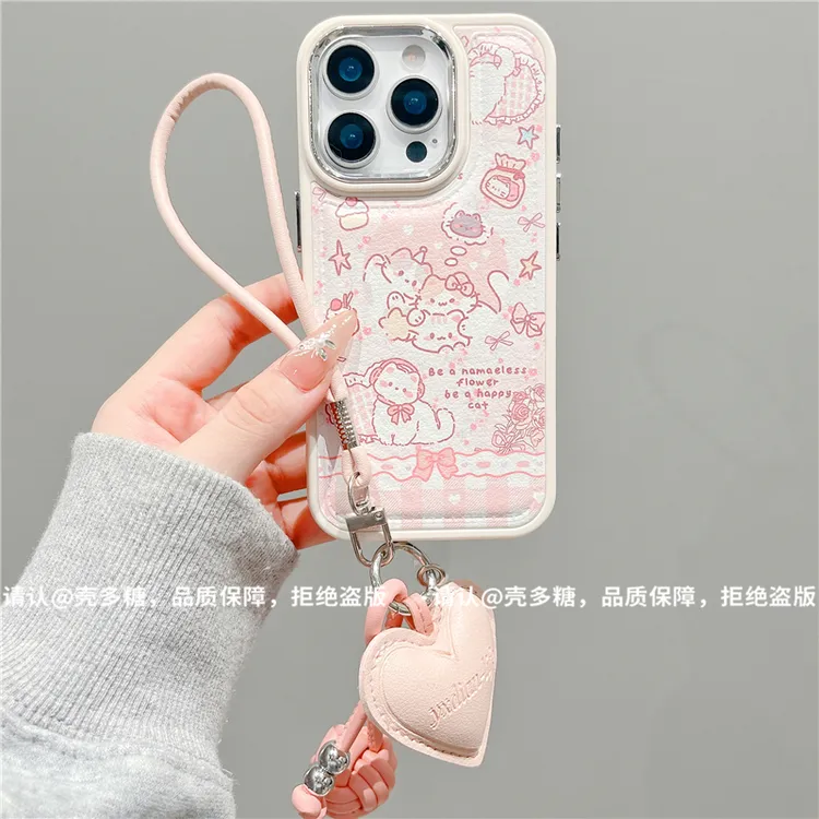 电镀镜框皮纹鼓包适用苹果17/iPhone手机壳新款16promax防摔15/14