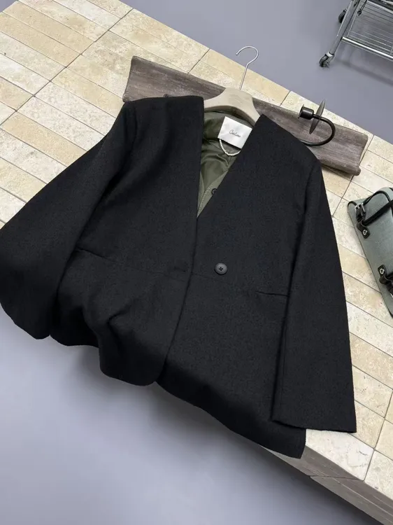 【木兰】原创设计师款肌理感小西装纯色常规款宽松休闲风气质外套