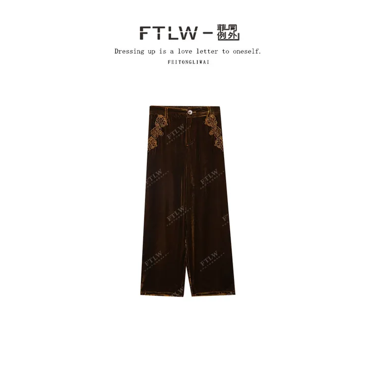 板熙FTLW-【尘世间】显瘦气质时尚休闲设计感休闲裤子-3760
