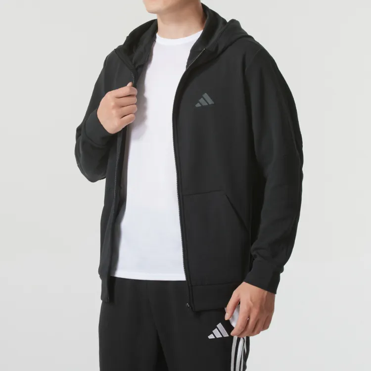 adidas阿迪达斯男装连帽夹克2024秋季新款户外运动休闲上衣IY1131