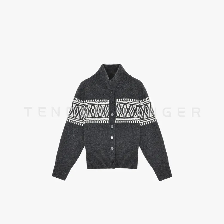 Tender Jinger｜线下专供 绵羊毛费尔岛开衫外套T54MII50589