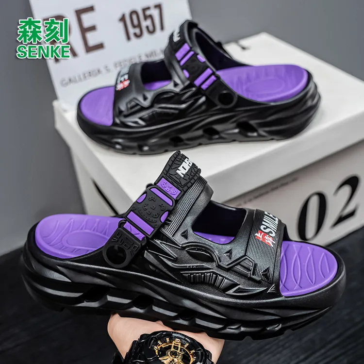 2025男士新款夏季防滑耐磨外穿两用凉拖鞋机甲大码软沙滩鞋男鞋