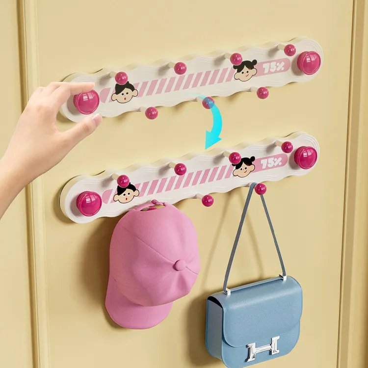 多巴胺旋转吸盘联排挂钩免打孔强力承重浴室厨房玄关卧室门后粘钩