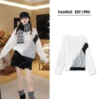FANRUI/泛芮「落笔云烟」马海毛减龄洋气百搭软糯针织上衣女B18368