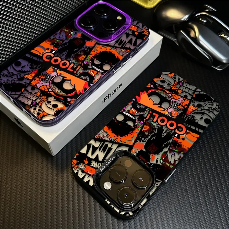 适用苹果17promax手机壳iPhone16硅胶15plus保护套14漫画涂鸦13新
