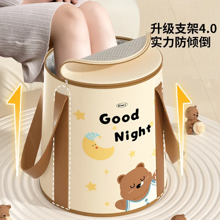 家用成人折叠泡脚桶便携旅行保温深桶过小腿加厚带盖宿舍足浴洗脚