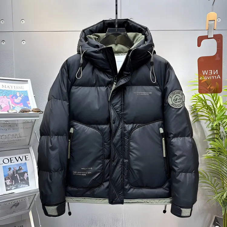 MODEK KODEK高品质潮牌男士保暖立领外套冬季新款时尚工装羽绒服