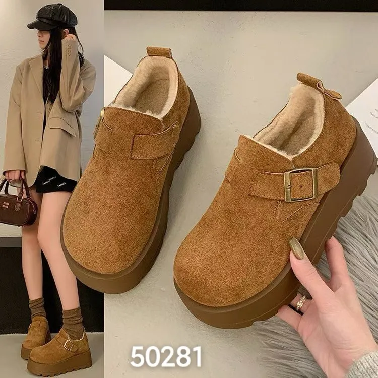 2024松糕博肯鞋防滑保暖厚底加绒