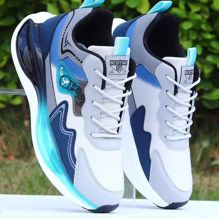 秋冬皮面潮鞋子男款百搭轻便运动鞋防水防滑跑鞋学生防臭休闲板鞋