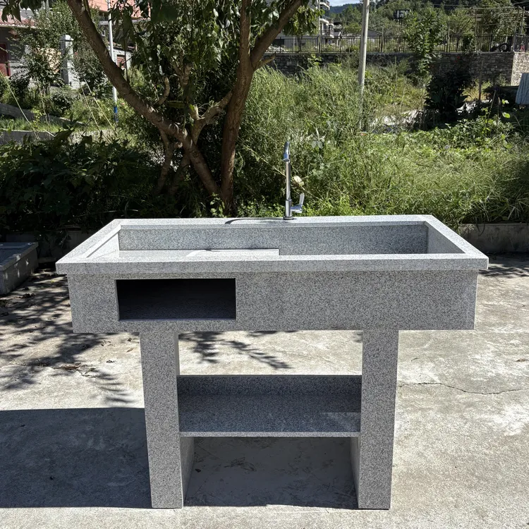 天然花岗岩大理石洗衣池带搓衣板水池庭院户外石材水池阳台水盆