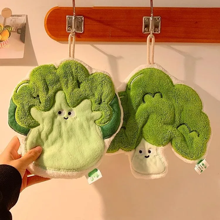 创意蔬菜擦手巾挂式可爱卫生间吸水速干毛巾手帕厨房不发臭搽抹布