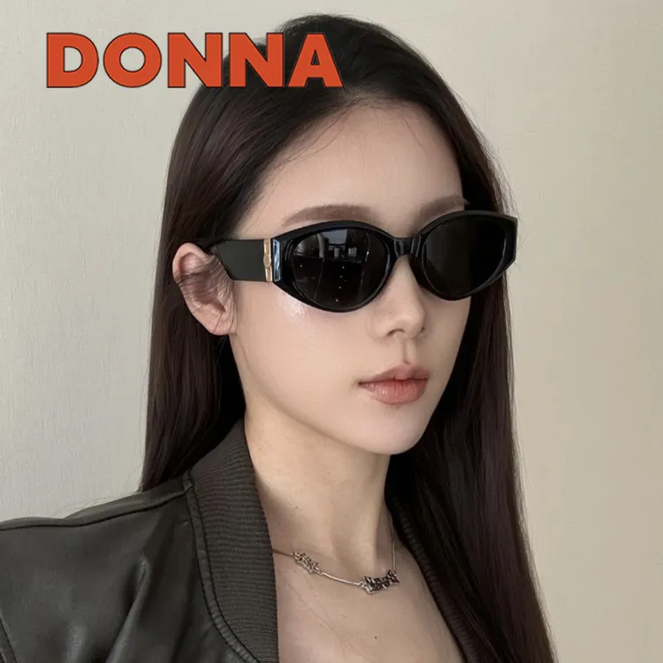 DONNA哆哪新款猫眼太阳镜高级感时尚不规则镜框墨镜防紫外线DT003