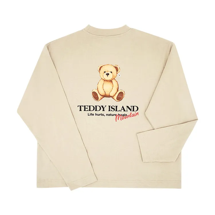 【断码清仓】ANDVV小熊卫衣纯棉秋冬修身显瘦打底衫纯色长袖T恤女装